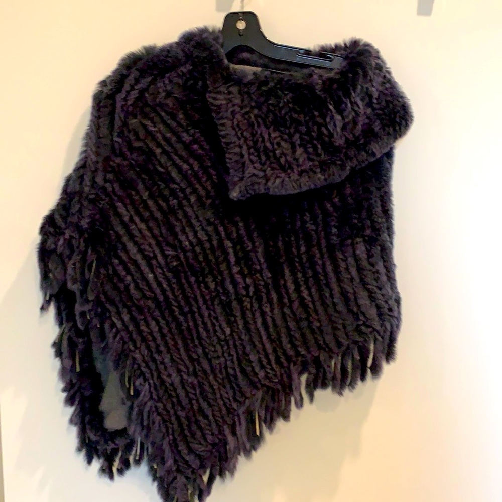 Rex Rabbit Fur Shrug or Poncho
